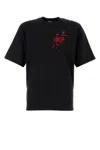Dsquared2 Cotton Crew Neck T-shirt With Sequined Embroidery In Black