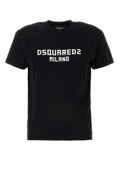 Dsquared2 T-shirt In Blackwhiteprint
