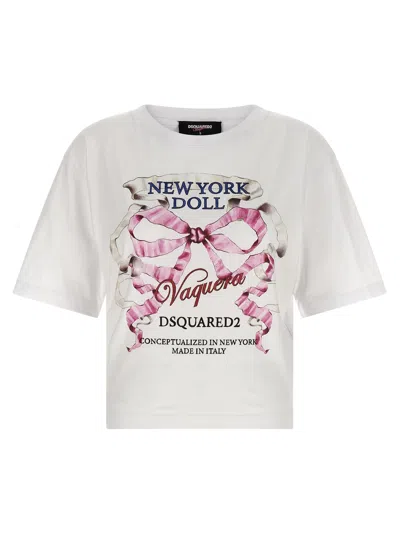 Dsquared2 T Shirt Capsule Vaquera X  In White