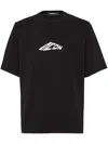 Dsquared2 Black T-shirt With Contrasting Icon Print In Black