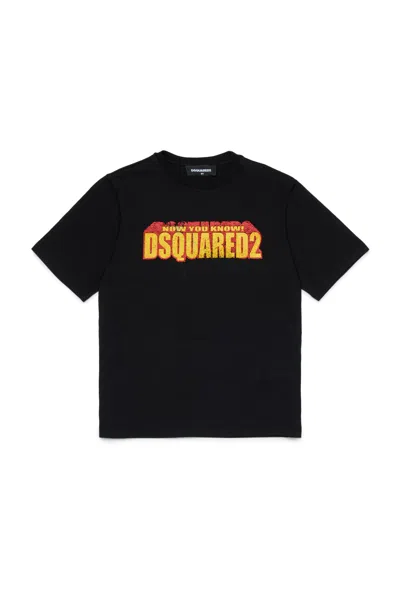Dsquared2 Babies' T-shirt With Logo In Black