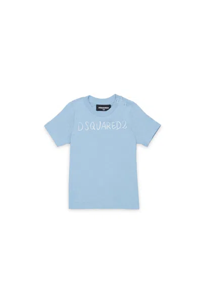 Dsquared2 Kids' T-shirt With Logo In Blue