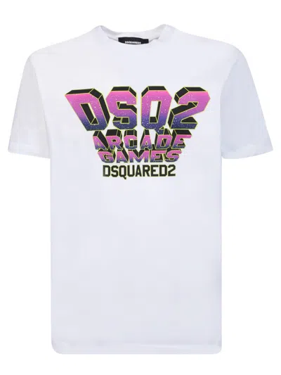 Dsquared2 Logo-print Cotton T-shirt In White