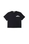 Dsquared2 T-shirt Cropped In Jersey Con Taschino In Black