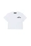 Dsquared2 T-shirt Cropped In Jersey Con Taschino In White