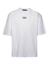 Dsquared2 White Crewneck T-shirt With Dsq2 Logo In Cotone Man In White