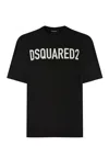 Dsquared2 Football Black T-shirt With Shoulder Pads And Lettering Logo Print On The Front In Cotton And Viscos