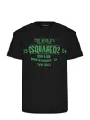 Dsquared2 Man T-shirt Black Size L Cotton In Animal Print