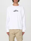Dsquared2 White Long Sleeve T-shirt With Contrasting Icon Print In Cotton Man In Weiss