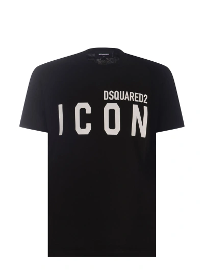 Dsquared2 T-shirt  Icon In Cotton Jersey In Black