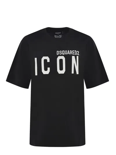 Dsquared2 T-shirt  Icon Made Of Cotton In Black