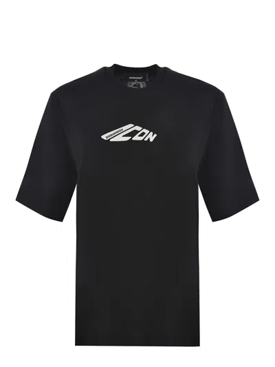 Dsquared2 T-shirt Icon In Jersey Cotton In Black
