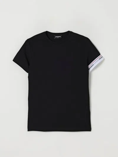 DSQUARED2 T-SHIRT DSQUARED2 KIDS COLOR BLACK,H24274002