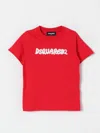 Dsquared2 Logo-print Cotton T-shirt In Red