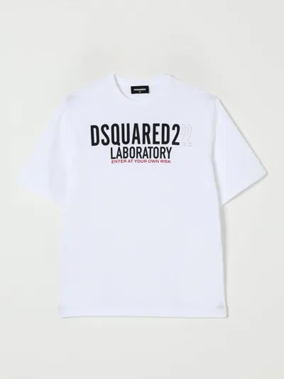 DSQUARED2 T-SHIRT DSQUARED2 KIDS COLOR WHITE,H20592001