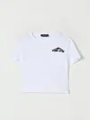 Dsquared2 T-shirt Cropped In Jersey Con Taschino In White