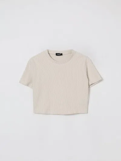Dsquared2 T-shirt  Kids Color Yellow Cream In Neutral
