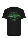 Dsquared2 Man T-shirt Black Size L Cotton In Animal Print