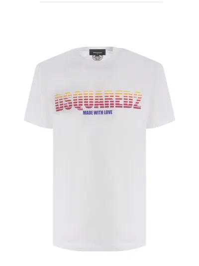 Dsquared2 T-shirt  Made With Love Made Of Cotton