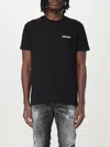 Dsquared2 Regular Fit Metal Logo Tee In Black