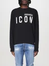 Dsquared2 Icon-print Crew Neck Sweatshirt In Black