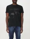 Dsquared2 Crew Neck Graphic Print Slogan T-shirt In Black