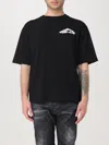 Dsquared2 Black T-shirt With Contrasting Icon Print In Cotton Man In Black