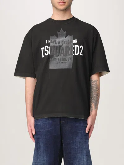 DSQUARED2 T-SHIRT DSQUARED2 MEN COLOR BLACK,G55220002