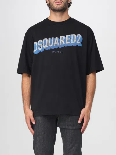DSQUARED2 T-SHIRT DSQUARED2 MEN COLOR BLACK,H14004002