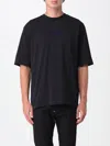 Dsquared2 Black Crewneck T-shirt With Logo Lettering On The Front In Cotton Man In Black