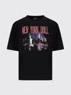 Dsquared2 Casual Cotton T-shirt With Nighttime Cityscape Print In Black