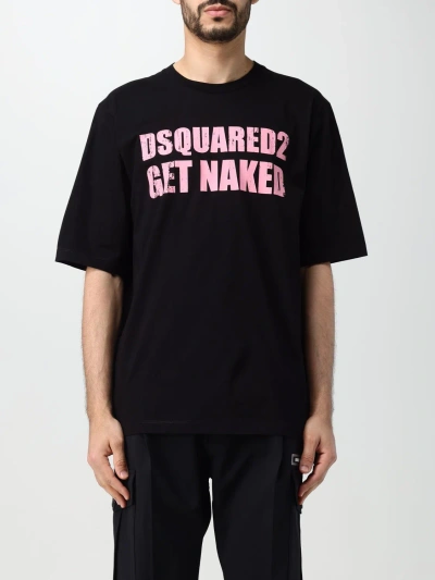 Dsquared2 Skater Fit Printed T-shirt In Black