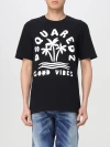 Dsquared2 Printed Japanese Cotton Jersey T-shirt In Black