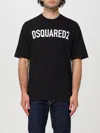Dsquared2 Mens Black Brand-print Crewneck Regular-fit Cotton-jersey T-shirt In 黑色