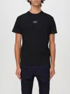Dsquared2 Black Cotton T-shirt With Embroidered Logo In 黑色