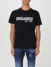 Dsquared2 Football Black T-shirt With Shoulder Pads And Lettering Logo Print On The Front In Cotton And Viscos In Black