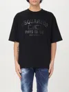 Dsquared2 Physical Education Crew Neck Graphic T-shirt In Black