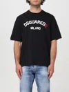 Dsquared2 Bedrucktes T-shirt Aus Baumwolle In Schwarz