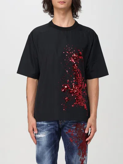 Dsquared2 Sequin-embellishment T-shirt In Schwarz