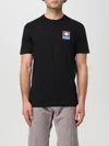 Dsquared2 Black Cotton T-shirt With Logo Patch In Black