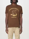 Dsquared2 Graphic Printed Crewneck T-shirt In Brown