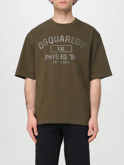 DSQUARED2 T-SHIRT DSQUARED2 MEN COLOR BROWN,G44547032