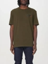 Dsquared2 Green Crew-neck T-shirt With Logo On The Front In Green