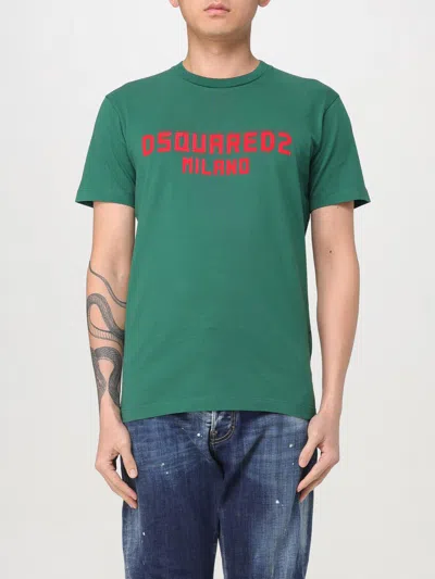 DSQUARED2 T-SHIRT DSQUARED2 MEN COLOR GREEN,423004012