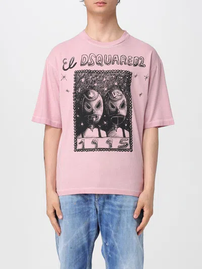DSQUARED2 T-SHIRT DSQUARED2 MEN COLOR PINK,G72428010