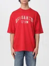 Dsquared2 Crew Neck T-shirt With Print In Red