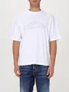 Dsquared2 White Crewneck T-shirt With Icon Logo Printed On The Front In Cotton Man In White 1