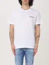 Dsquared2 White T-shirt With Lettering Logo Printed On The Chest In Cotton Man In White