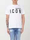 Dsquared2 White Crewneck T-shirt With Maxi Logo Print On The Front In White