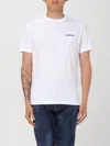 Dsquared2 White T-shirt With Lettering Logo Printed On The Chest In Cotton Man In 白色